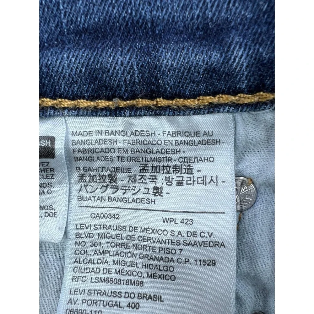 Levis 511 Jeans Mens 28x30 Blue Slim Straight Stretch Denim Medium Wash Pants
